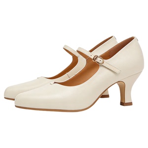 奈里优雅玛丽珍细跟一字带高跟鞋