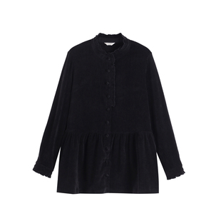 大码孕妇打底衫宽松内搭中领加绒通勤孕妇装上衣开衫冬季丝绒衬衫