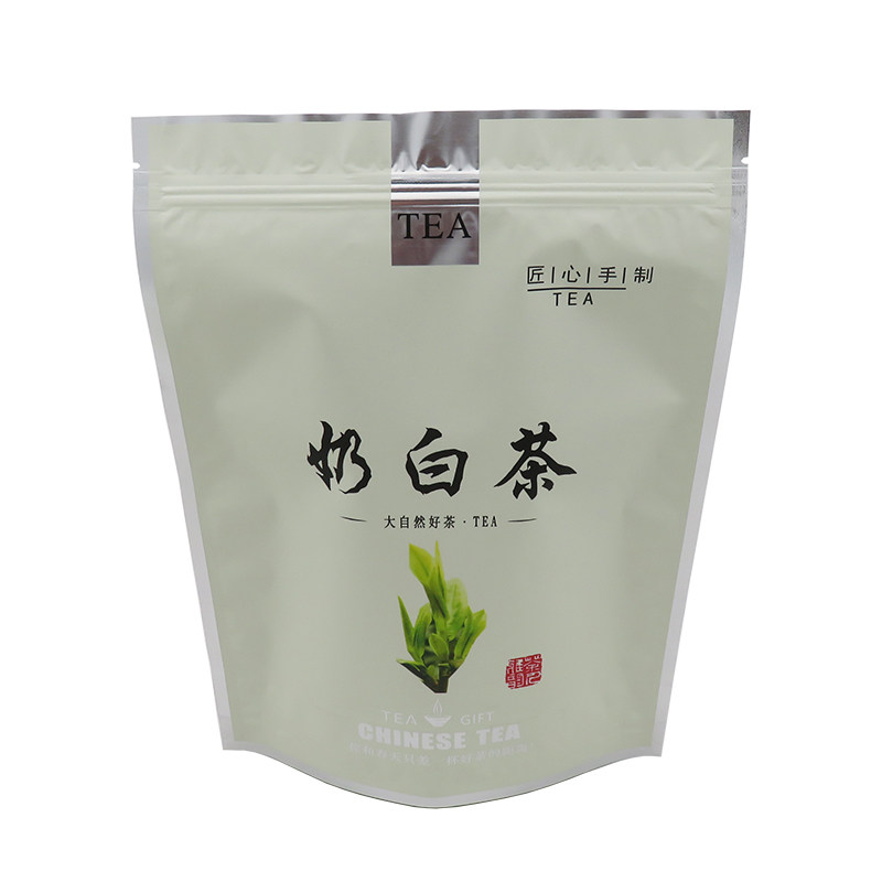 无地名奶白茶自封袋125-250克
