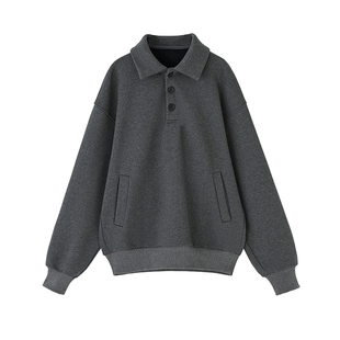 COMMON VALUE「 龛 Niche 」进口重磅丝芯棉 绒感廓形POLO领卫衣