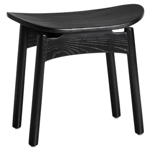 北欧极简实木凳子设计感梳妆台马鞍凳创意餐凳矮凳家用卧室化妆凳