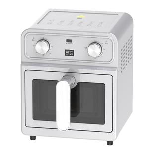 利仁小钢人不锈钢空气炸锅家用0涂层新款大容量双热源可视电炸锅