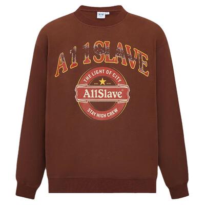 a11slave复古嘻哈印花卫衣情侣装