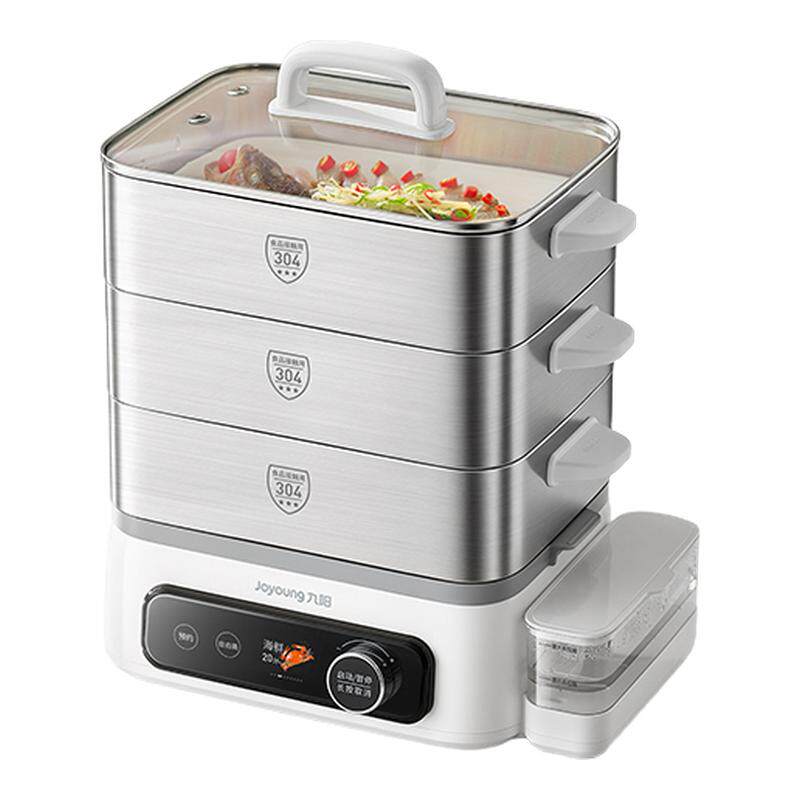 九阳电蒸锅多功能家用三层不锈钢蒸笼一体锅多层大容量2026新款