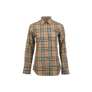 【自营】BURBERRY/博柏利女士SS26经典格纹衬衣长袖合身通勤衬衫
