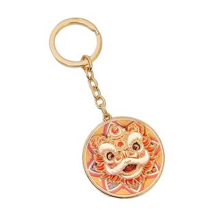 中国风国潮醒狮舞狮指尖陀螺钥匙扣解压可旋转包包小挂件文创故宫