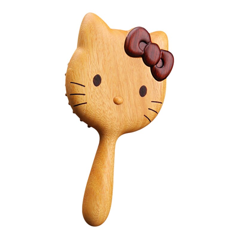 美木兮黄杨木Kitty猫气垫梳气囊梳可爱头部经络按摩便携家用礼物