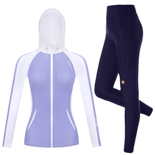 AquaPlay长袖泳衣女防晒冲浪服保守显瘦游泳衣潜水服泳装水母衣女