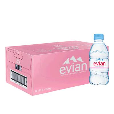 法国进口evian矿泉水330ml整箱