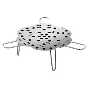 304不锈钢蒸架可折叠伸缩蒸笼盘家用厨房加厚网格万能通用蒸菜架