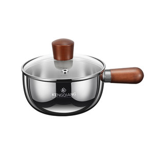 一人食小锅316L不锈钢奶锅无涂层宝宝辅食锅家用早餐热奶煮泡面锅