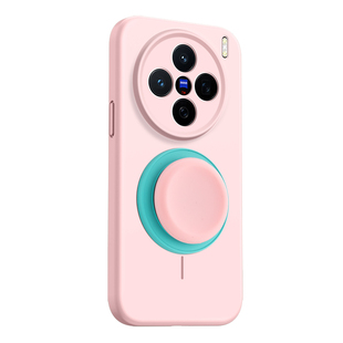 ZNM适用vivox200s手机壳新款磁吸支架x200pro保护套液态硅胶男女ultra无线充电mini防摔车载迷你樱花粉软潮外