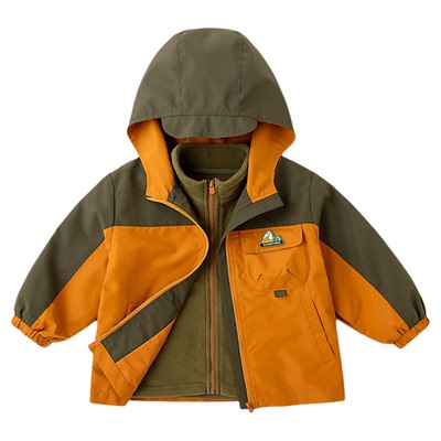 嘟嘟家男童三防外套春秋款三合一