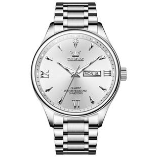 正品牌机械表多功能男士手表男款气质百搭商务防水钢带石英表名表