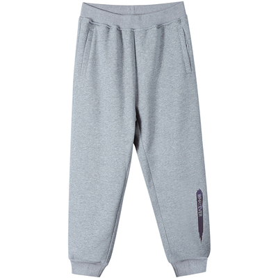 蘑菇兔胖男童加绒裤子薄绒运动裤