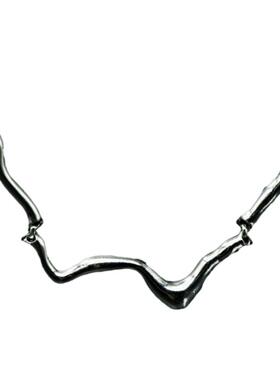 金属不掉色锁骨链不规则液态熔岩