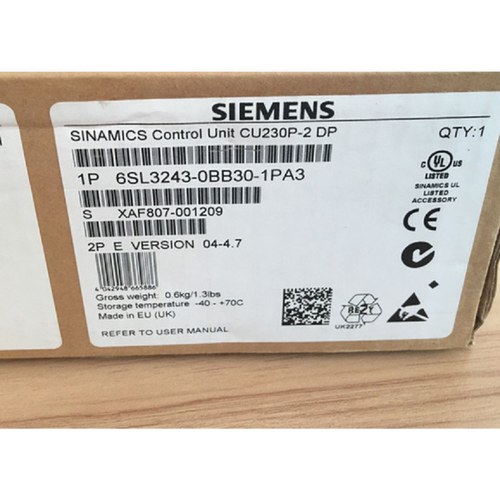 议价6SL3243-0BB30-1PA3 G120控制单元CU230P-2DP 6SL3243-OBB3O-