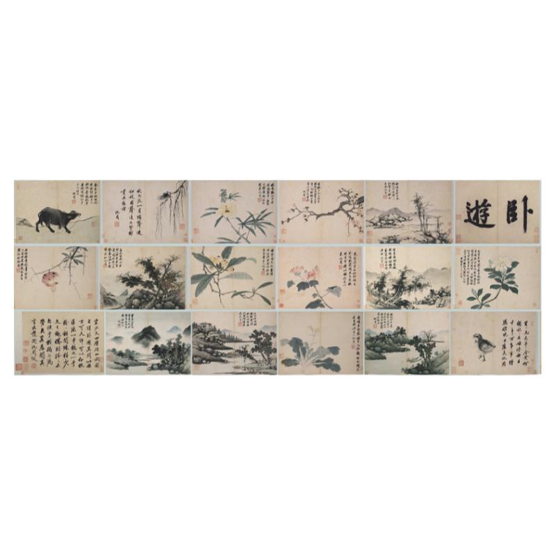 高清艺术喷绘画芯临摹学习卷轴画