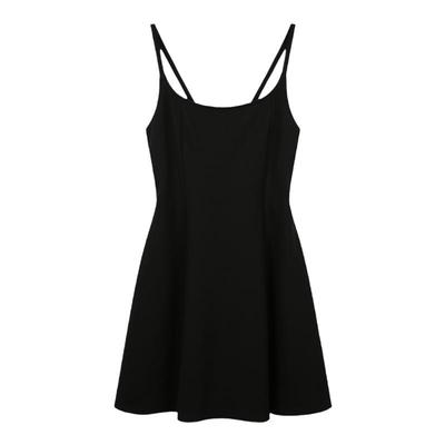 黑色吊带连衣裙女短裙