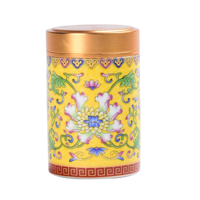 珐琅彩迷你随身旅行存储茶叶罐