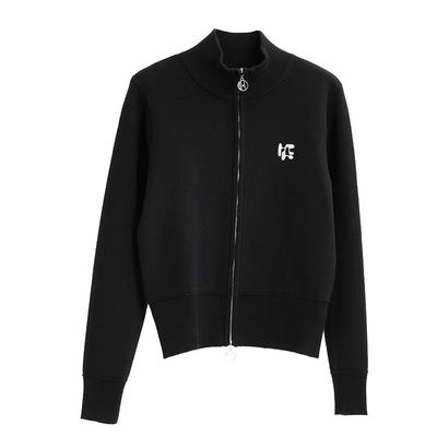 ELLE法式黑色毛针织衫