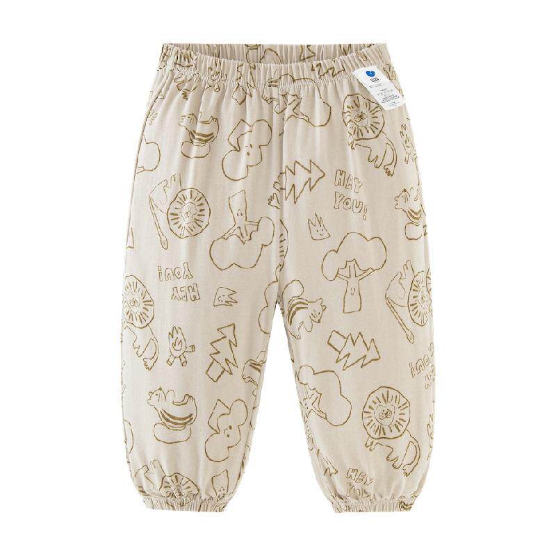 【全棉】迷你巴拉巴拉男女童裤子夏速干防蚊宽松儿童亲肤柔软长裤