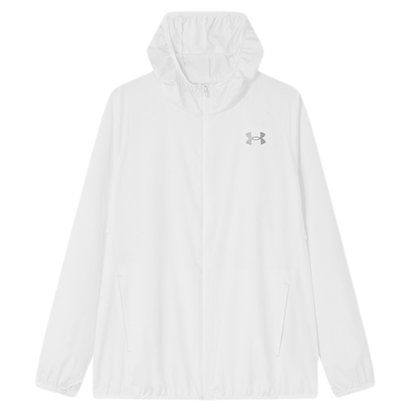 安德玛童装薄款儿童连帽防晒服外套2025夏季新款男女童梭织皮肤衣