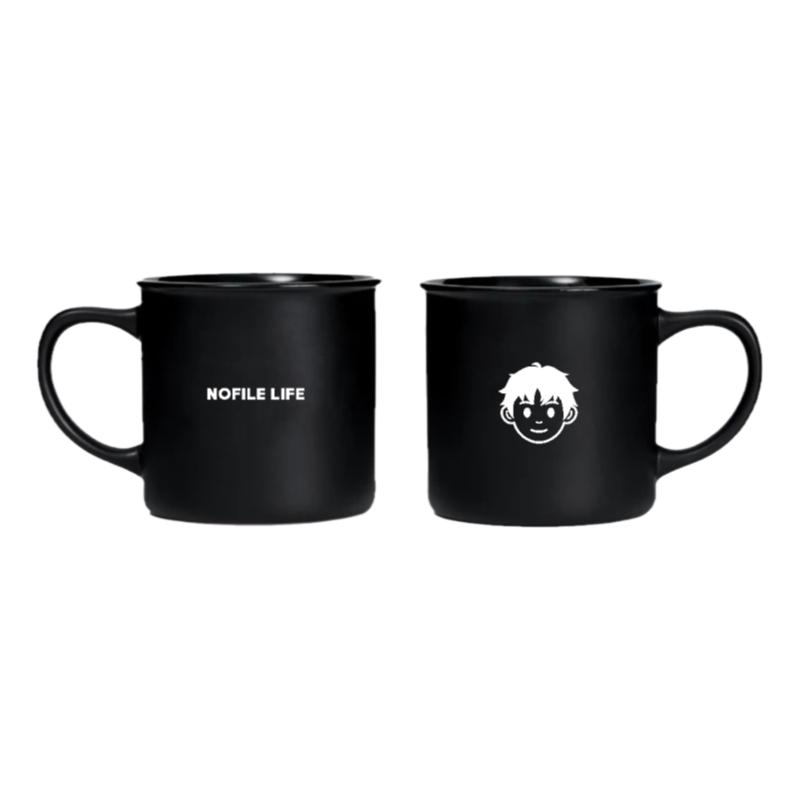 NOFILE LIFE 陶瓷马克杯办公室喝水黑色咖啡杯情侣小众磨砂水杯子