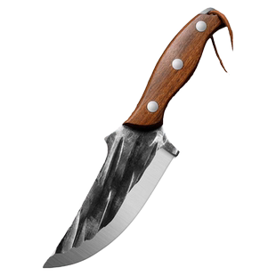 纯手工锻打小刀便携指环刀锋利切肉割肉刀多功能小刀加厚户外刀具