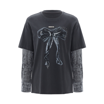 iammix27假两件圆领套头T恤