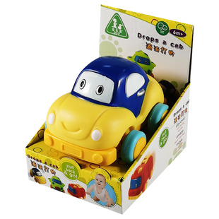 儿童出租车回力滑行车卡通的士玩具车男女孩宝宝耐摔小汽车1-3岁