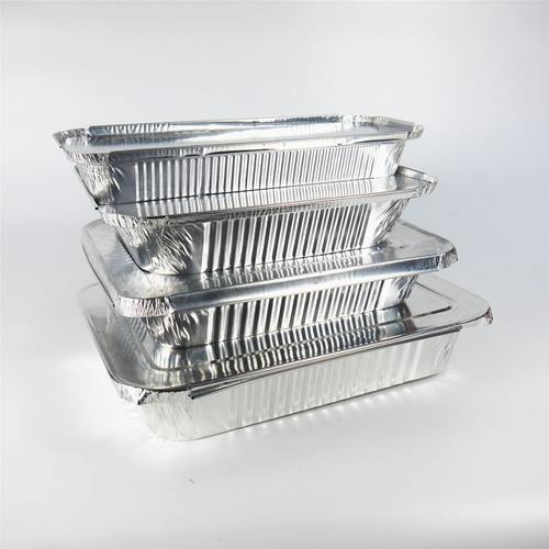 2双格锡纸盒保温打包盒打包餐盒外卖盒生产厂家一次性锡纸铝箔碗