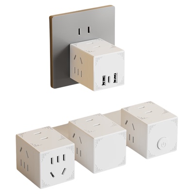 USB快充魔方插座电源多拓展排插