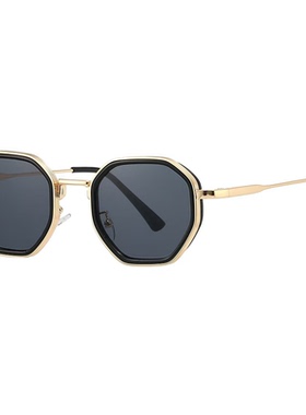 蒸汽朋克走秀男女欧美多边形墨镜