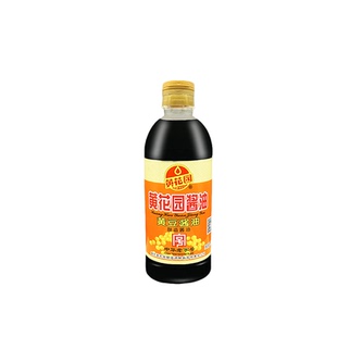 黄花园中华老字号黄豆酿造酱油715ml商用炒菜小面调料非转基因