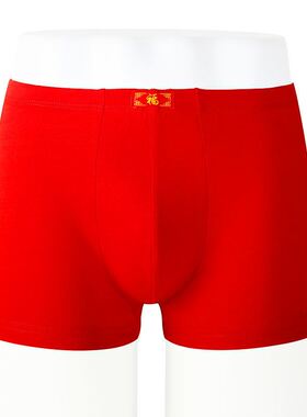 本命年大红色喜庆肥佬结婚男四条