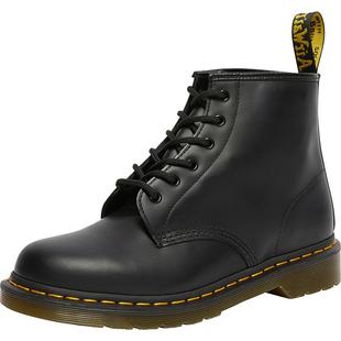 Dr.Martens马丁博士101 YS英伦冬舒适黄车线光面皮黑色短靴马丁靴