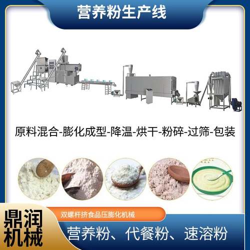 速溶营养粉生产线婴幼儿代餐粉红豆薏米粉加工设备膨化米粉机械