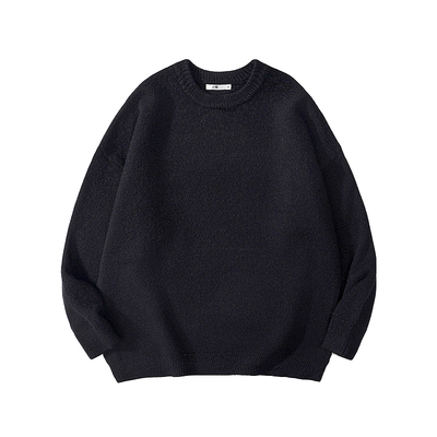 BOYUE帛跃男女纯色毛衣落肩休闲