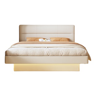 全实木伸缩调节床头悬浮床双人气压储物高箱床满铺静音可定制尺寸