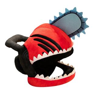 波奇塔电锯人周边动漫头套二次元毛绒玩具链锯人cos头套抱枕帽子