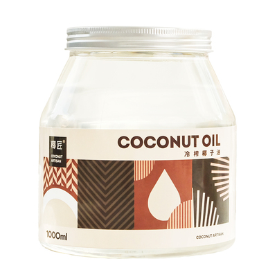 椰匠冷榨椰子油两瓶装更划算