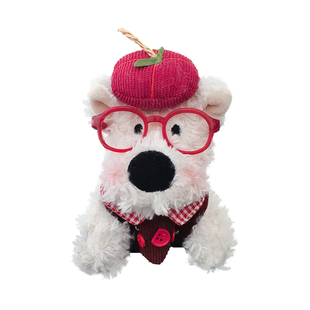 创意可爱西高地汽车屏幕摆件潦草小狗车载后视镜中控屏装饰车内饰