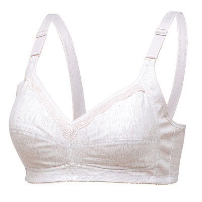 中老年妈妈棉质内衣薄款胸罩柔软