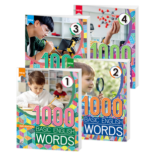 新版1000词 1000 Basic English Words 1/2/3/4级全套KET核心词汇教材常见词英语1000词小学英语单词大全单词词典 2000词 4000词