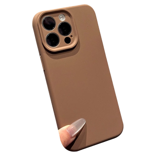 新款第三代真液态硅胶16沙漠金适用苹果15promax手机壳iphone14pro全包防摔13pm沙漠色12p纯色2026女款高级感