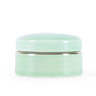 迷你小瓷罐子粉色口红胭脂面霜盒分装药膏药粉密封拧盖扁型收纳盒