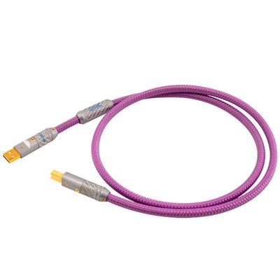 毒蜥单晶铜镀银USB音频线A-B方口