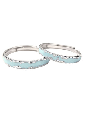 999纯银永恒极光情侣戒指