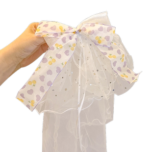 儿童头纱女童公主裙皇冠头饰生日发夹宝宝花童发饰小女孩发卡婚纱